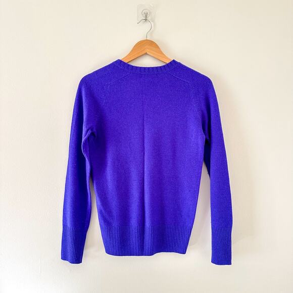 J. Crew Cashmere V-Neck Long Sleeve Pullover Sweater Purple XS - Picture 2 of 7